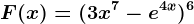 F(x)=(3x^7-e^4x)^6