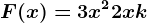 F(x)=3x^2+2x+k