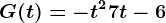 G(t)=-t^2+7t-6
