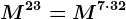 M^23=M^7\cdot 3+2