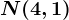 N(4,1)