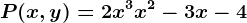 P(x,y)=2x^3+x^2-3x-4