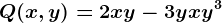 Q(x,y)=2xy-3y+xy^3