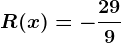 R(x) = -\frac299