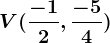 V(\frac-12,\frac-54)