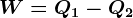 W =Q1- Q2