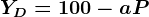 YD=100-aP