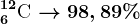 6^12\textrmC --> 98,89%