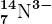 7^14\textrmN^3-