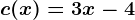 c(x)=3x-4
