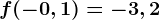 f(-0,1)=-3,2