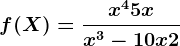 f(X)=\fracx^4+5xx^3-10x+2