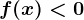 f(x)<0