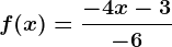 f(x)=\frac-4x-3-6