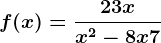 f(x)=\frac23xx^2-8x+7