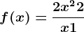 f(x)=\frac2x^2+2x+1