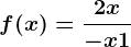 f(x)=\frac2x-x+1