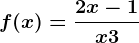 f(x)=\frac2x-1x+3