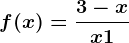 f(x)=\frac3-xx+1