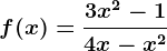 f(x)=\frac3x^2-14x-x^2