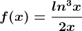 f(x)=\fracln^3x2x