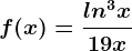 f(x)=\fracln^3x19x
