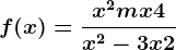 f(x)=\fracx^2+mx+4x^2-3x+2