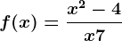 f(x)=\fracx^2-4x+7