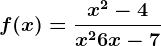 f(x)=\fracx^2-4x^2+6x-7