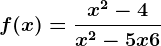 f(x)=\fracx^2-4x^2-5x+6