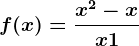 f(x)=\fracx^2-xx+1