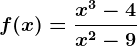 f(x)=\fracx^3-4x^2-9