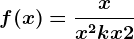 f(x)=\fracxx^2+kx+2