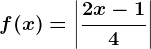 f(x)=\left | \frac2x-14 \right |