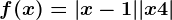 f(x)=|x-1|+|x+4|