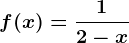 f(x)= \frac12-x