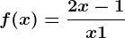 f(x)= \frac2x-1x+1