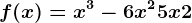 f(x)= x^3 -6x^2 +5 x + 2
