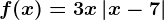 f(x)=3x+\left | x-7 \right |
