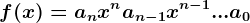 f(x)=anx^n+an-1x^n-1+...+a0