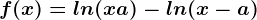 f(x)=ln(x+a)-ln(x-a)