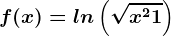 f(x)=ln\left(\sqrtx^2+1\right)
