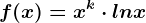 f(x)=x^k\cdot lnx