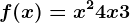 f(x)=x^2+4x+3