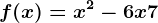 f(x)=x^2-6x+7