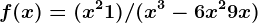 f(x) = (x^2 + 1) / (x^3-6x^2+9x)
