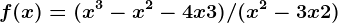 f(x) = (x^3 - x^2 - 4x + 3)/(x^2 - 3x + 2)