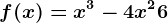 f(x) = x^3 - 4x^2 + 6