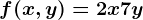 f(x,y)=2x+7y