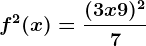 f^2(x)=\frac(3x+9)^27